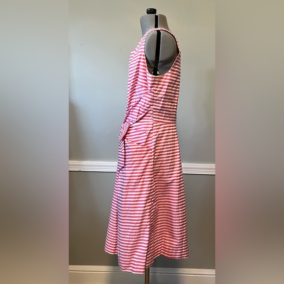 Kate Spade Size 8 Pink Striped Fit and Flare Dress - Picture 2 of 4